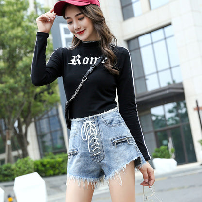 Women's Frayed Denim Shorts