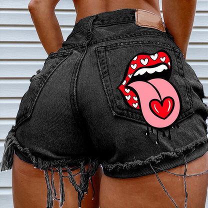Women's Mid-Waist Denim Shorts
