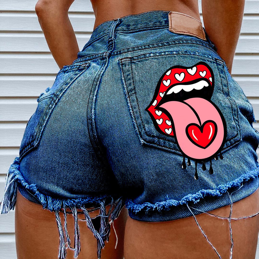 Women's Mid-Waist Denim Shorts