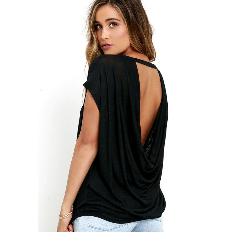 Women's Backless Slim-Fit T-Shirt