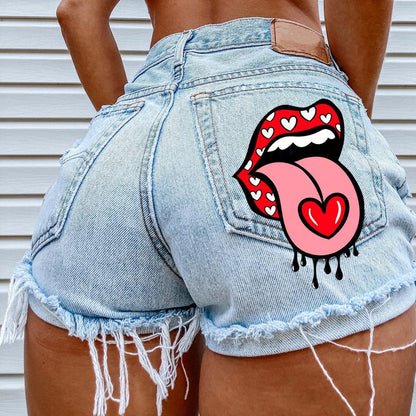 Women's Mid-Waist Denim Shorts